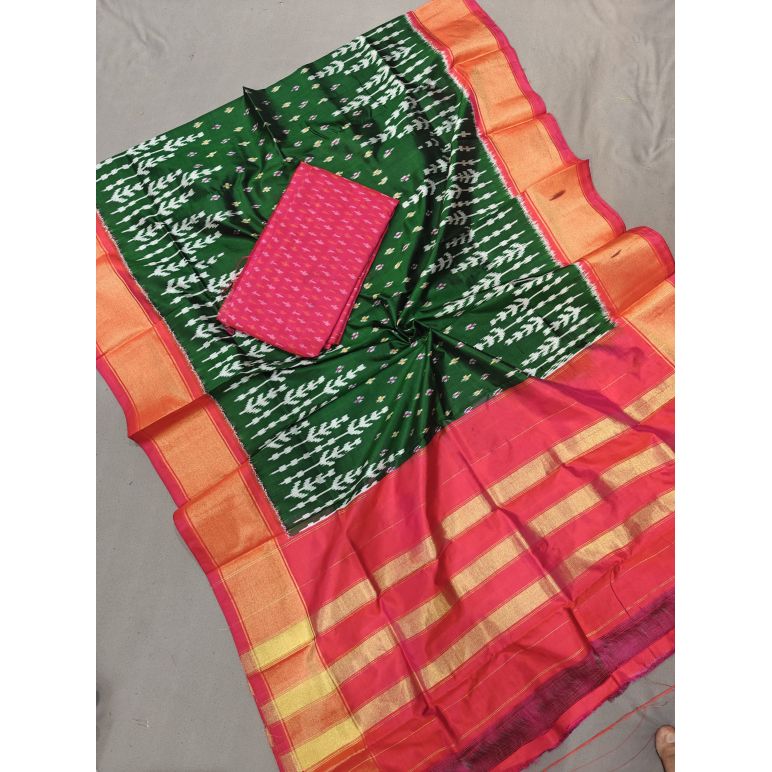 PGMRSDST5F12FSDC30- Ikat Silk dupatta with Ikat sico top