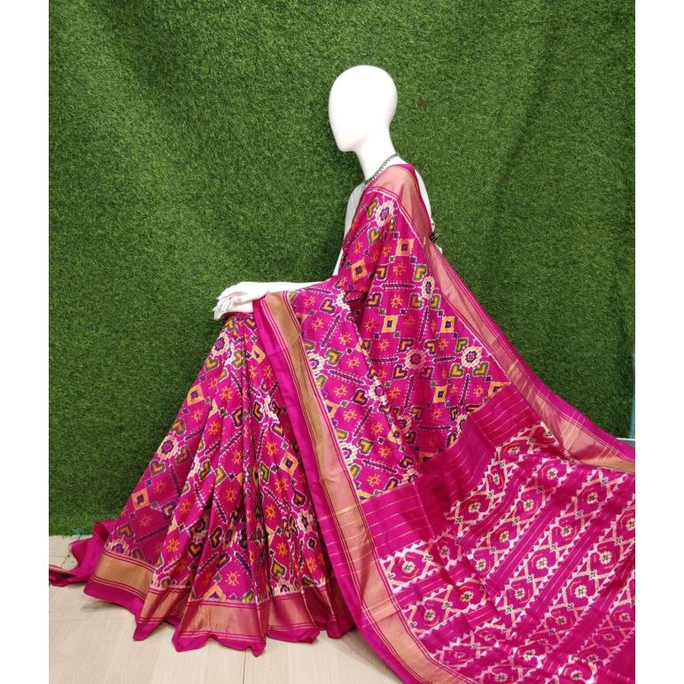 PUSNIDSS5F10BTDC01- Ikat silk saree