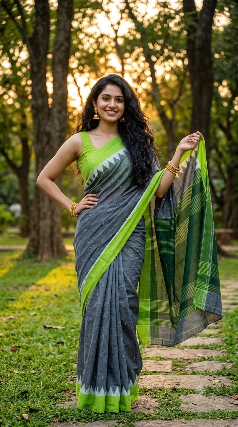 Cotton Saree - PRIHG26-ICTSCZZCC-14
