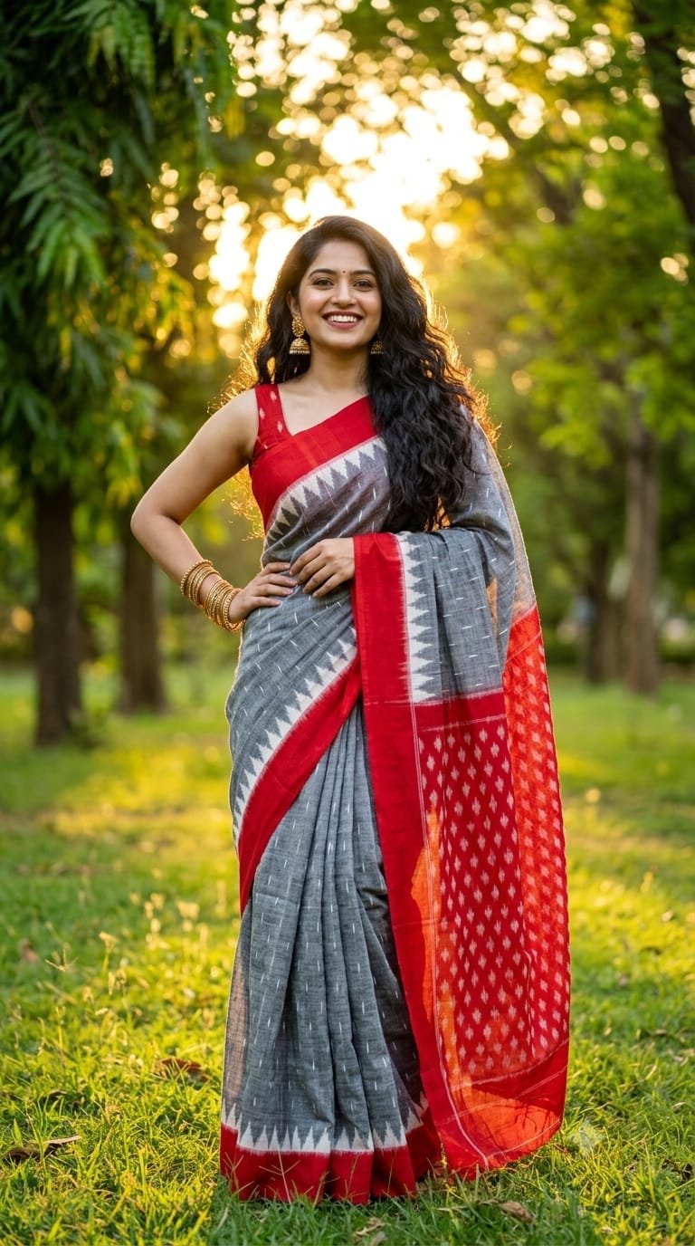 Cotton Saree - PRIHG26-ICTSCZZCC-25