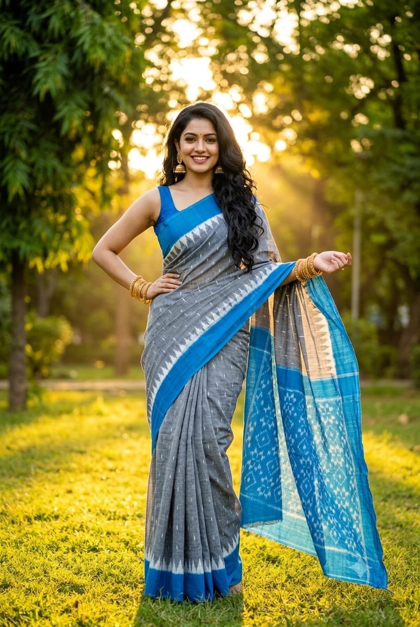 Cotton Saree - PRIHL09-ICTSCZCDC-22