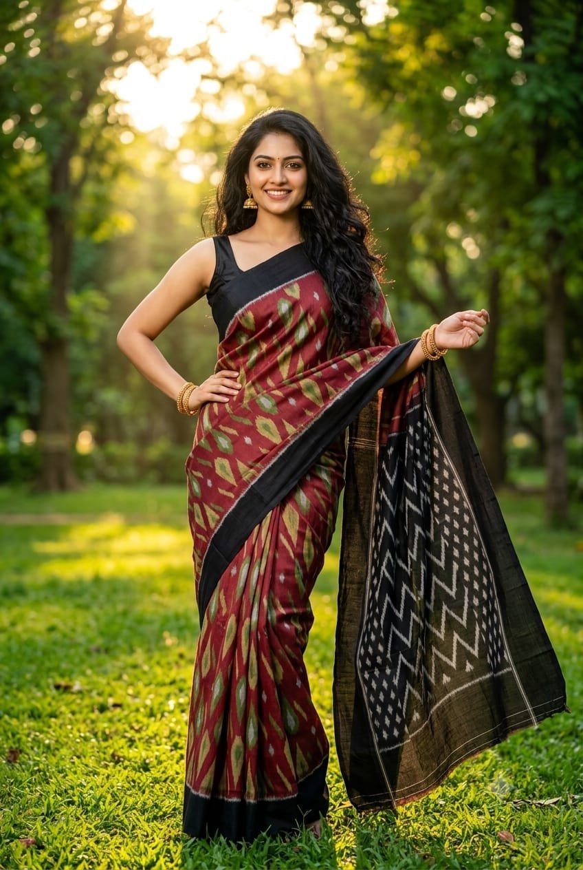 Cotton Saree - PRIHL09-ICTSCZCDC-30