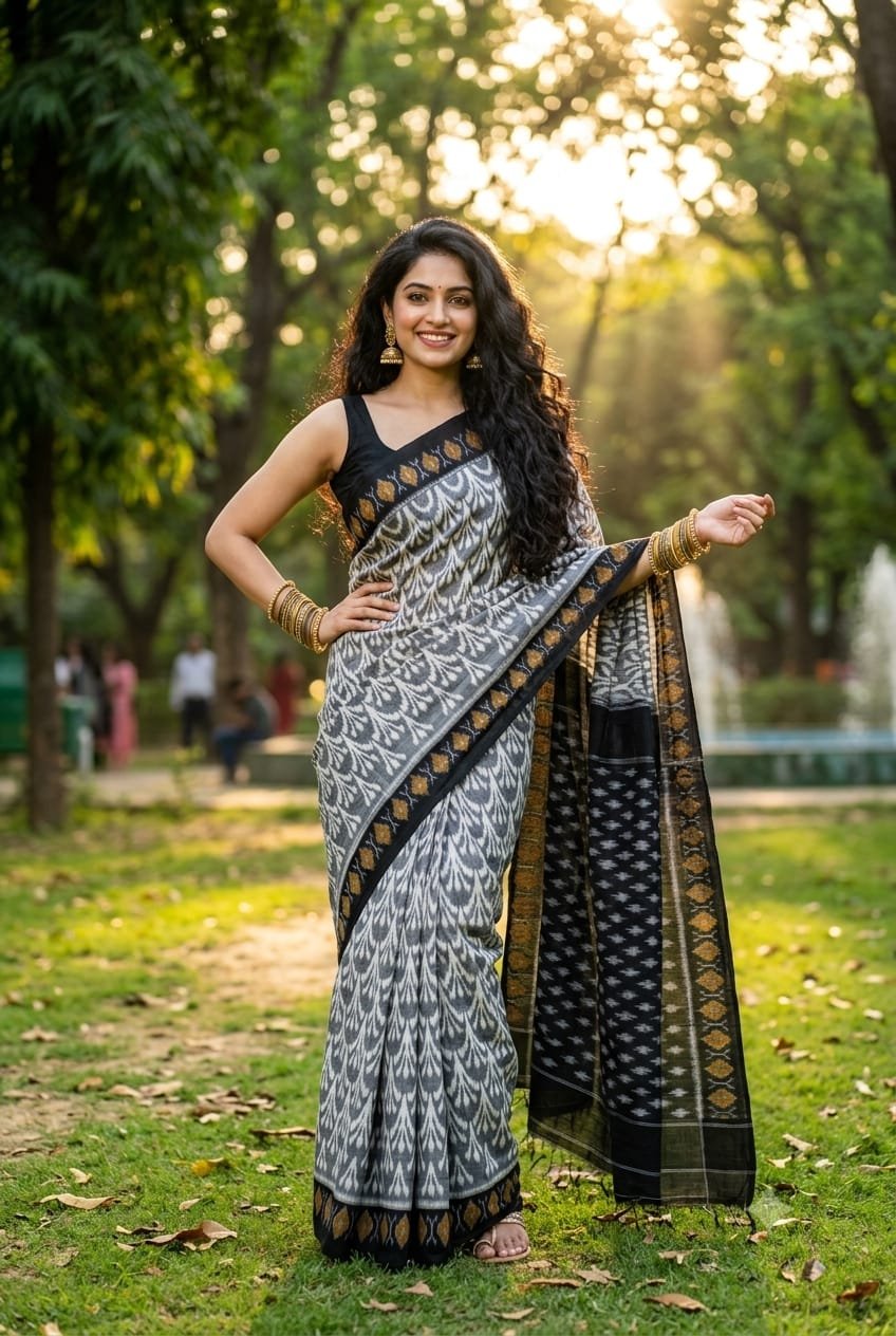 Cotton Saree - PRIHL09-ICTSCZCDC-35