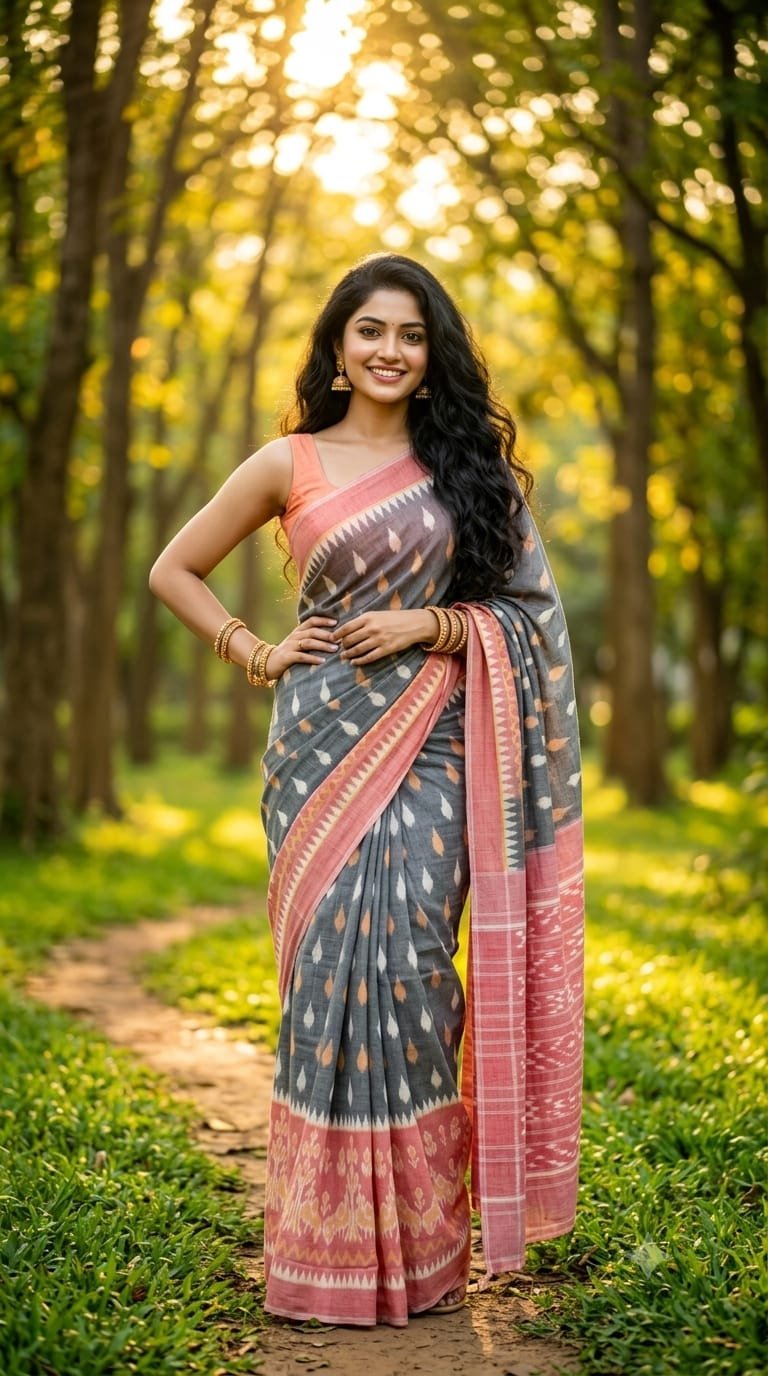 Cotton Saree - PRIHL09-ICTSCZCDC-39