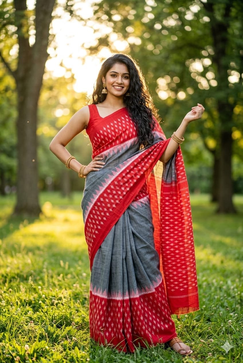 Cotton Saree - PRIHN02-ICTSCZCDD-07