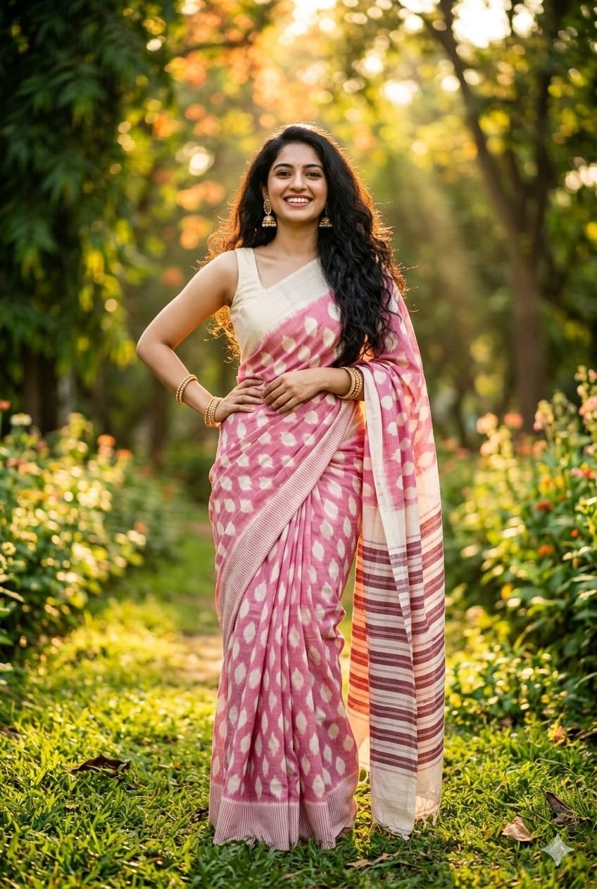 Cotton Saree - PRIHN02-ICTSCZCDD-14