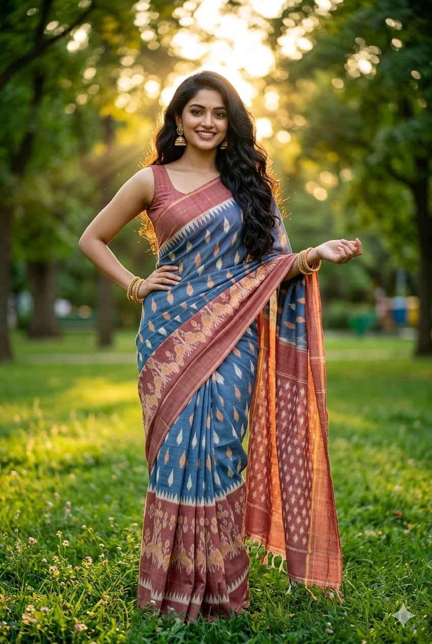 Cotton Saree - PRIHN02-ICTSCZCDD-24