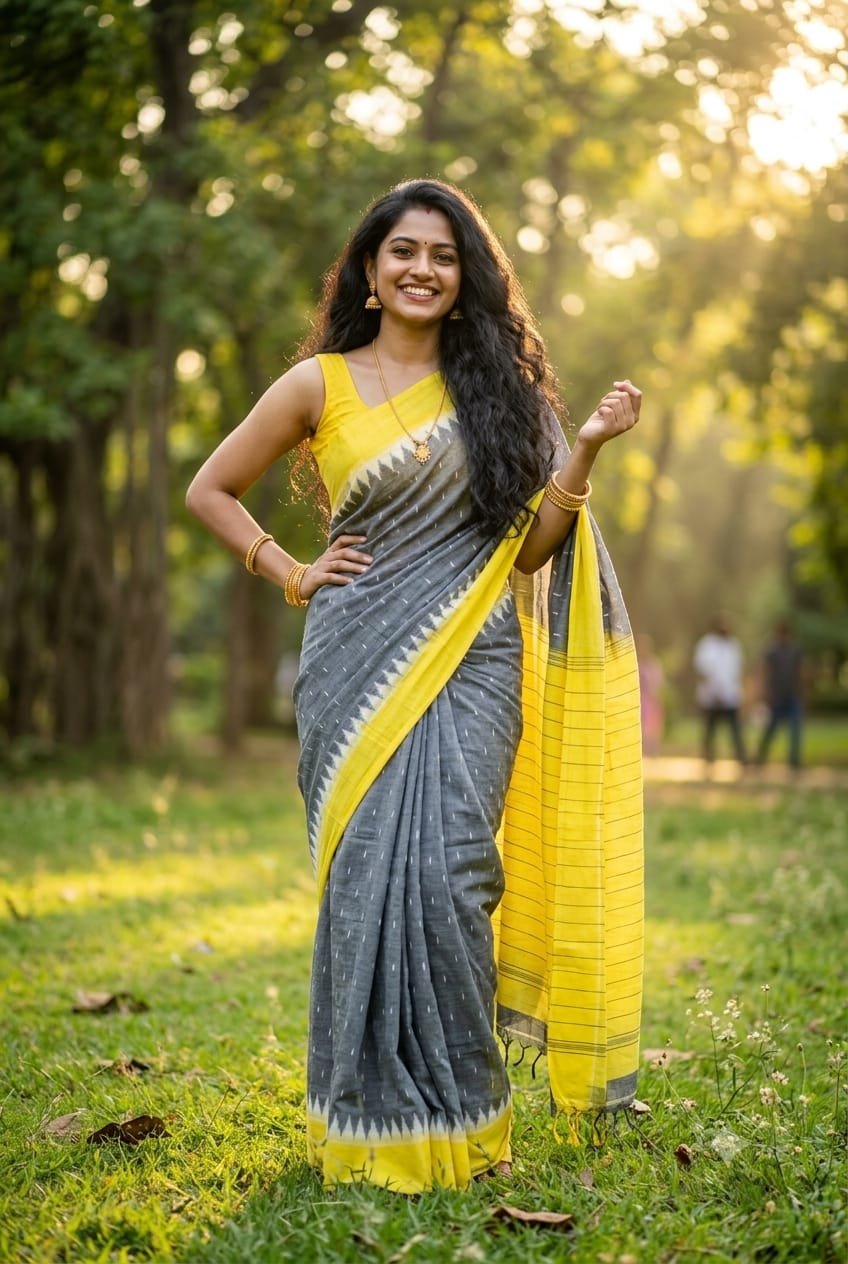 Cotton Saree - PRIHS25-ICTSCZFCD-08
