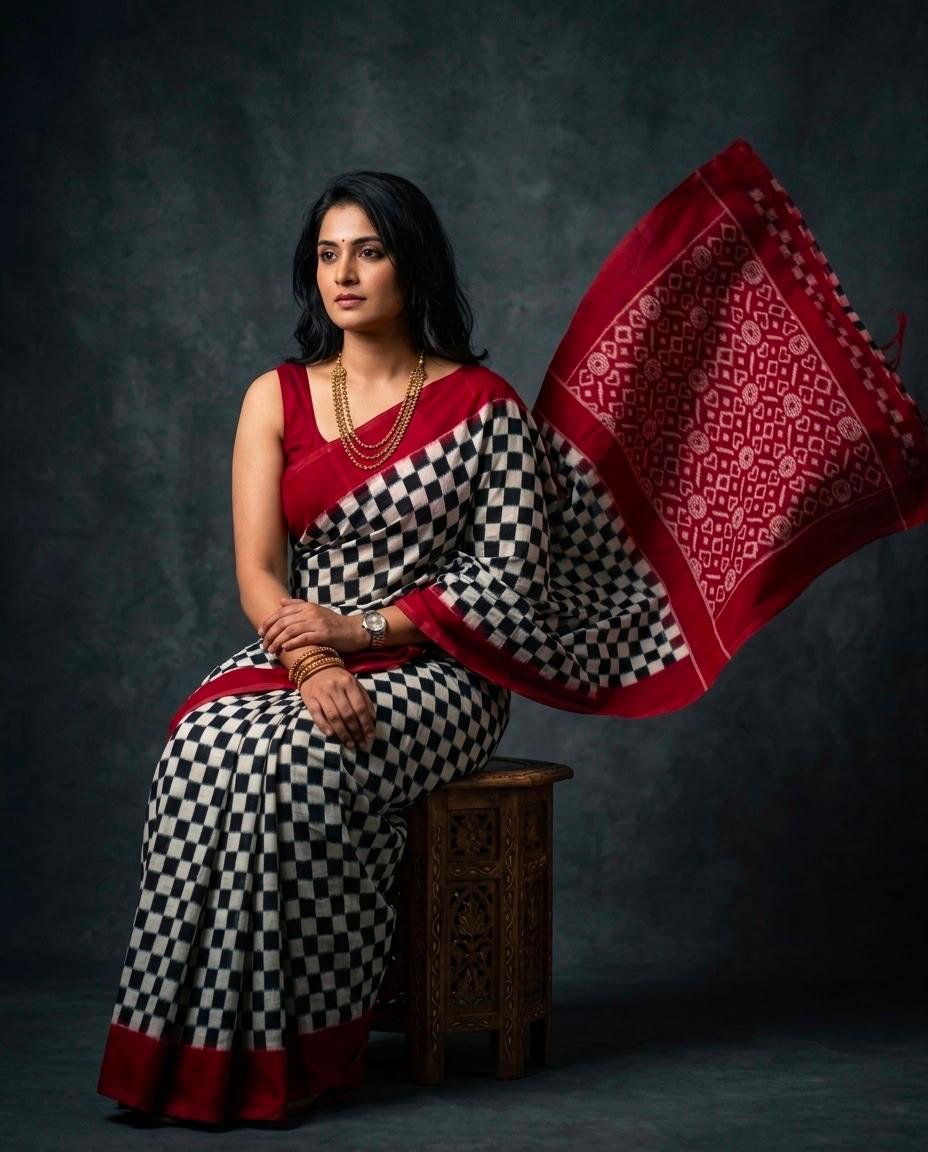 Cotton Saree - PSNTN05-DICSCEBDC-01