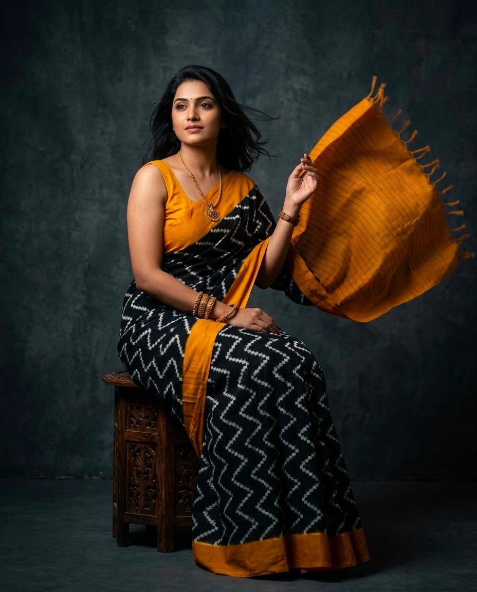 Cotton Saree - PSNTN05-DICSCEBDC-06