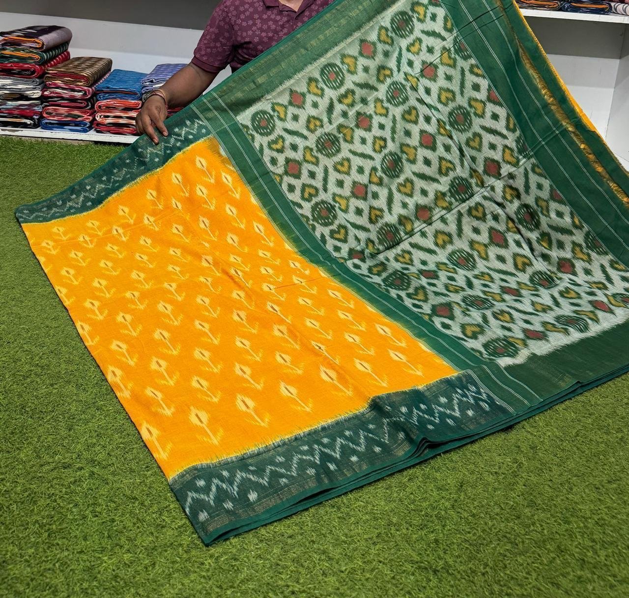Cotton Saree - PSRGG01-ICTSDZDCD-07