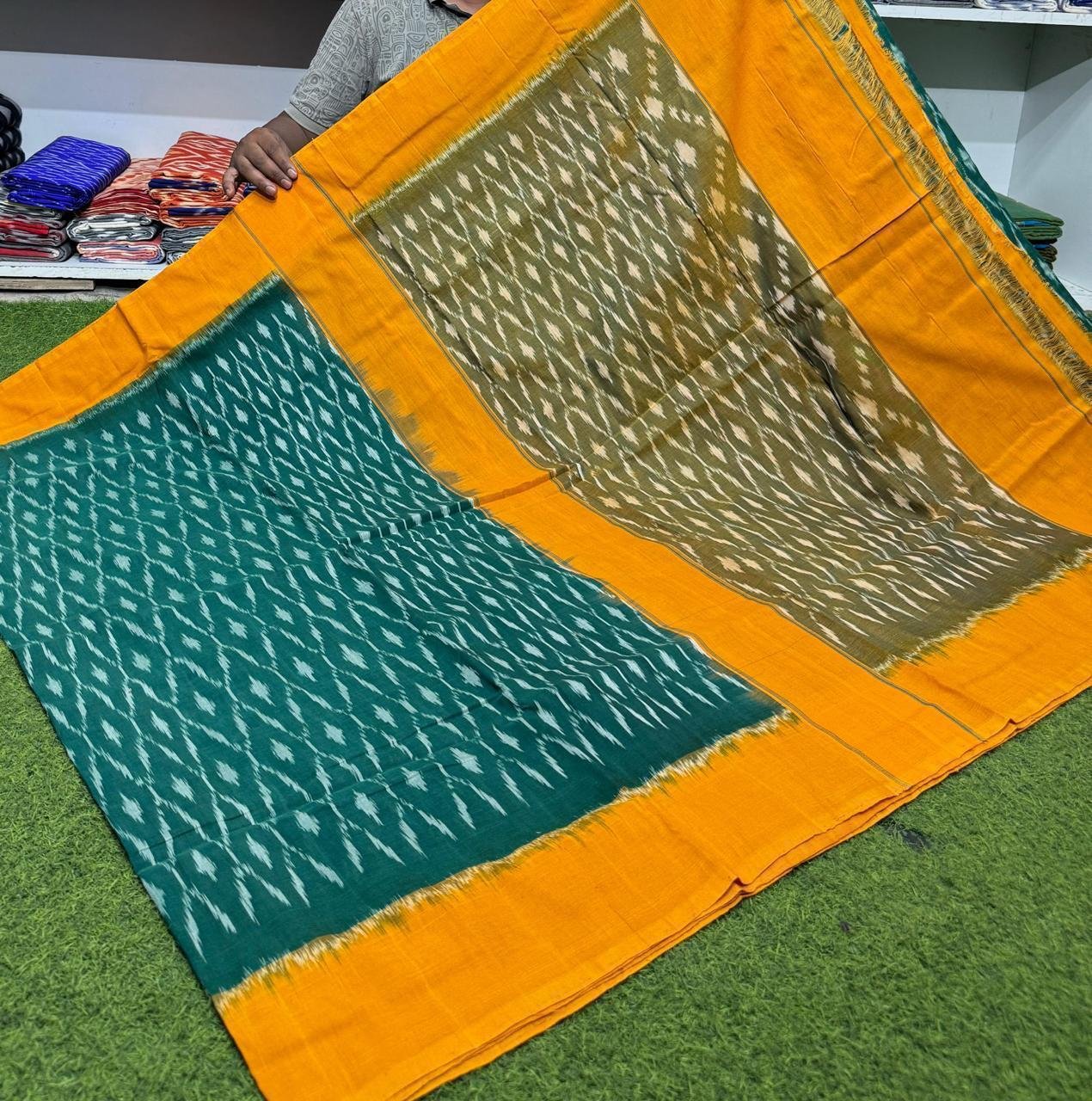 Cotton Saree - PSRGG01-ICTSDZDCD-09