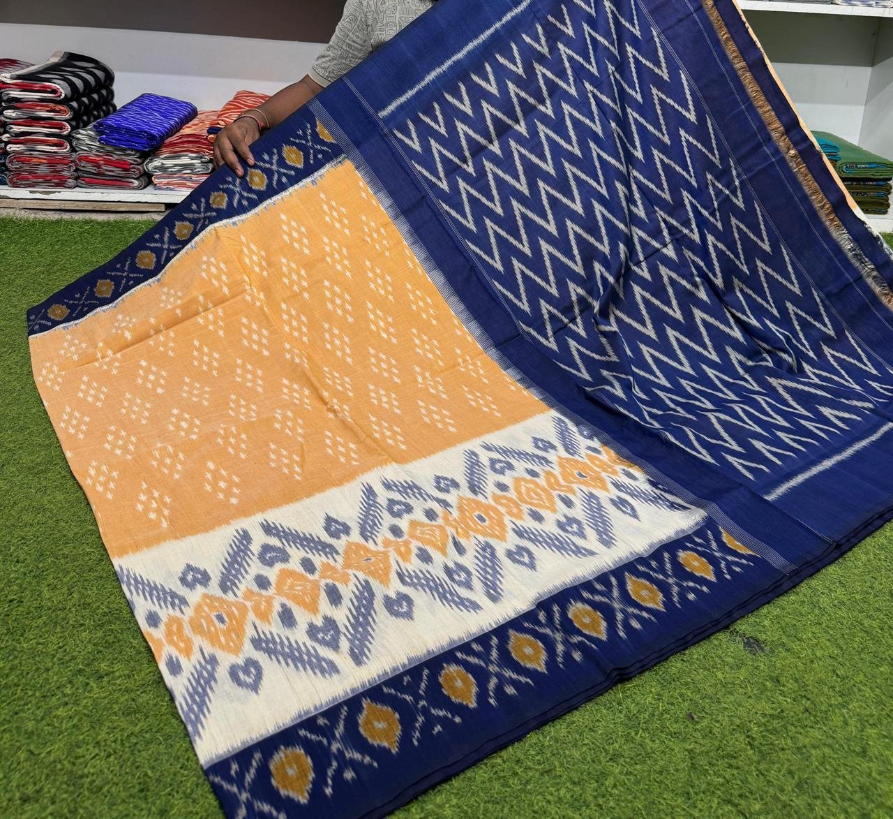 Cotton Saree - PSRGG01-ICTSDZDCD-13
