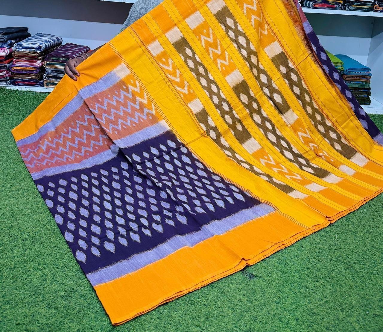 Cotton Saree - PSRGG01-ICTSDZDCD-16