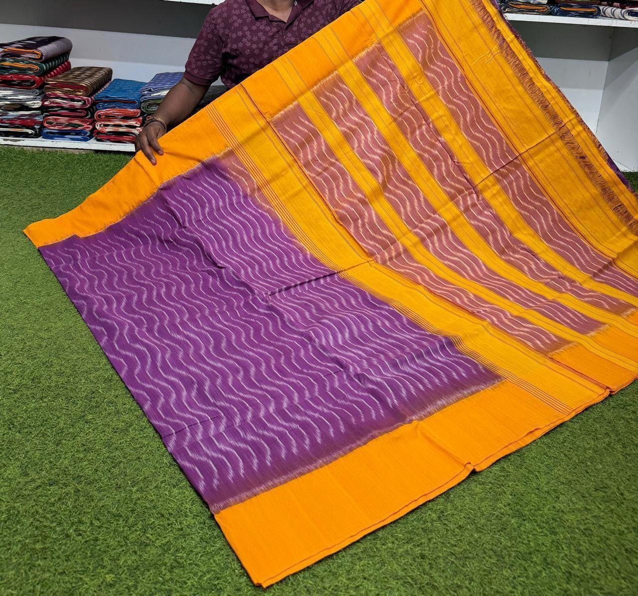 Cotton Saree - PSRGG01-ICTSDZDCD-17