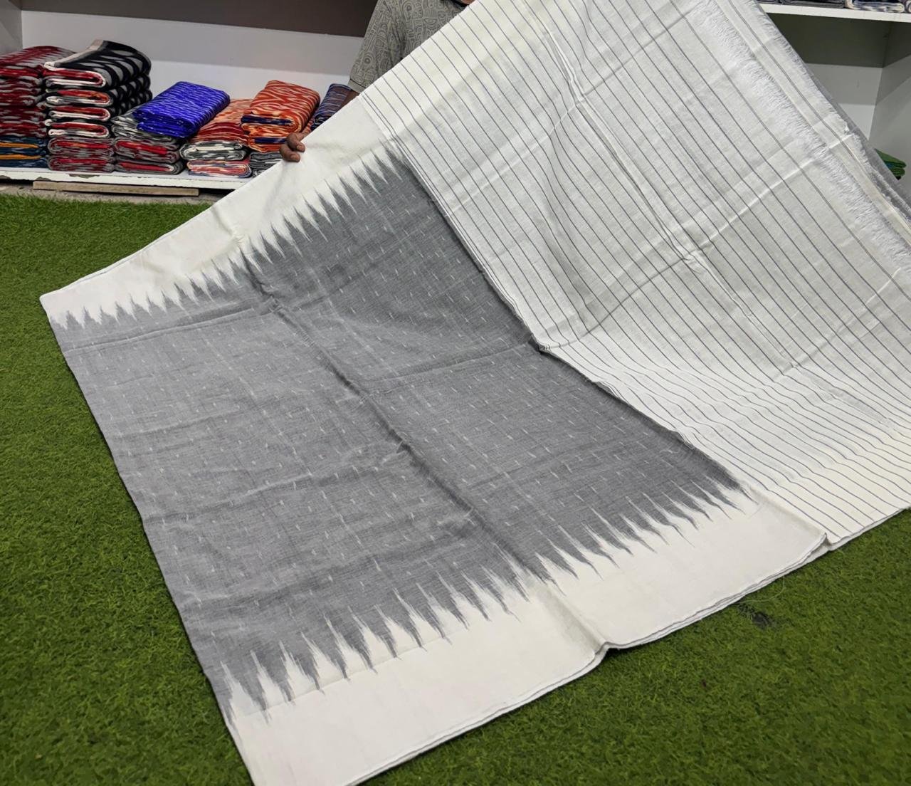 Cotton Saree - PSRGG01-ICTSDZDCD-20