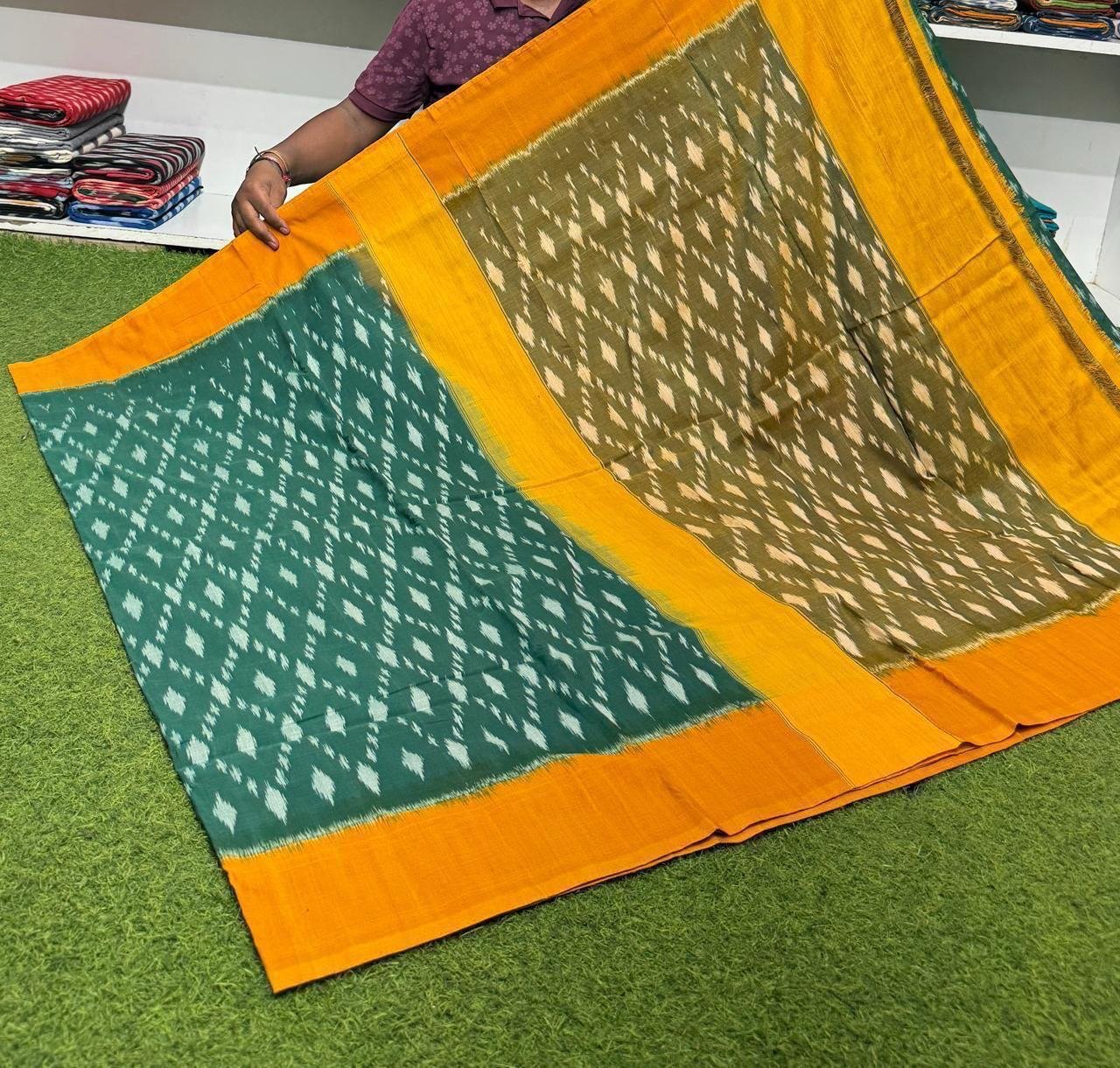 Cotton Saree - PSRGG01-ICTSDZDCD-22