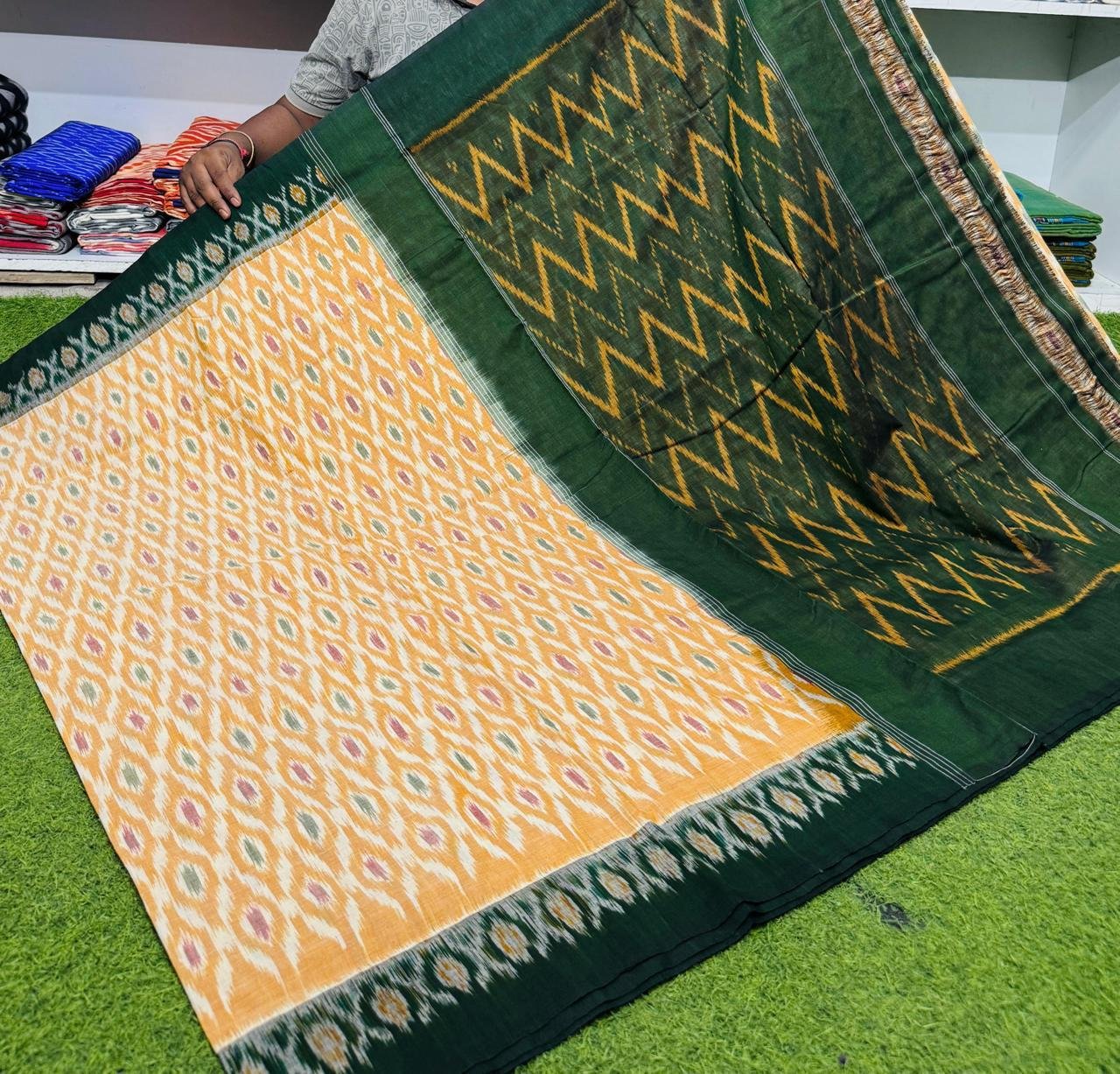 Cotton Saree - PSRGG01-ICTSDZDCD-25