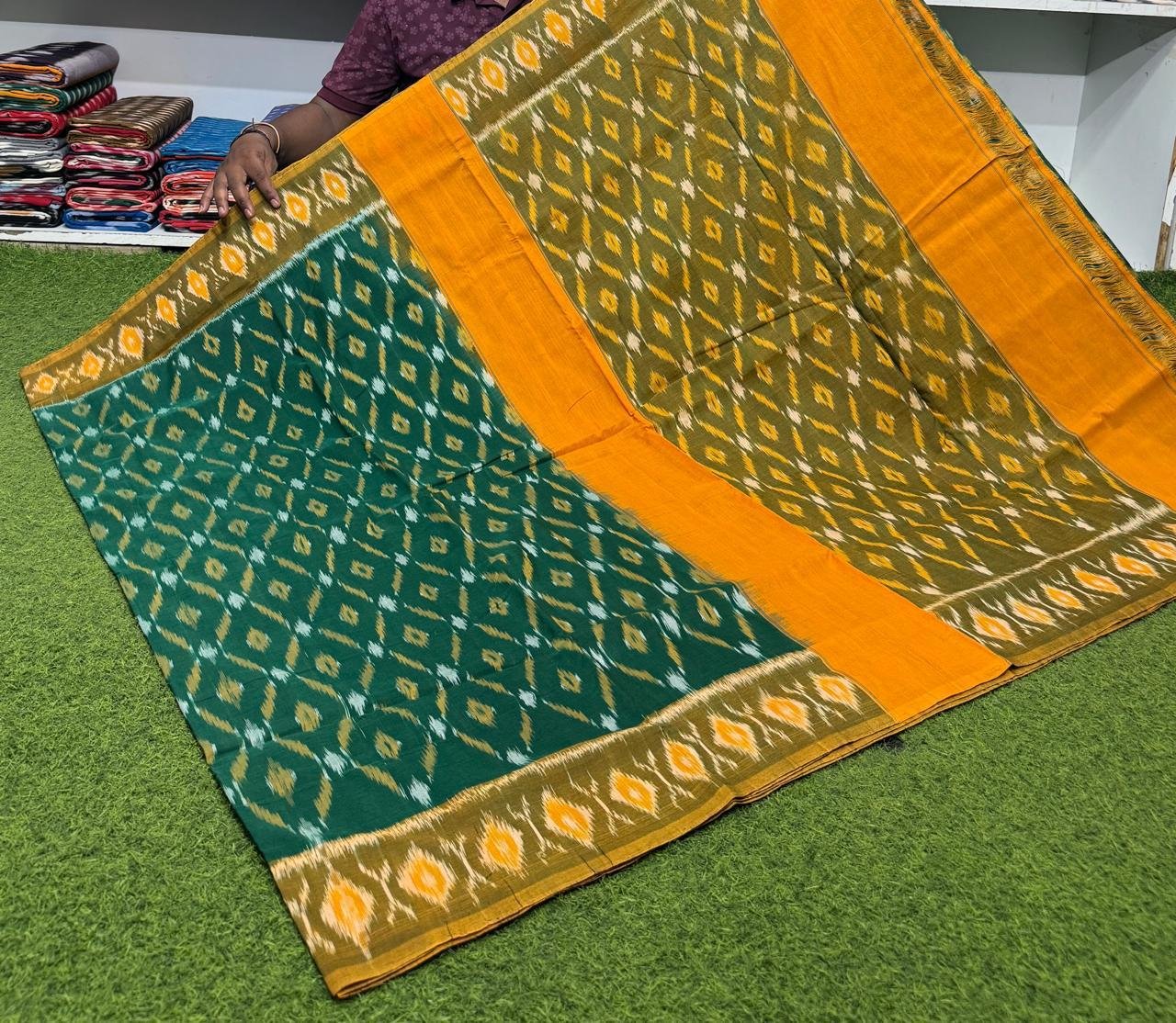 Cotton Saree - PSRGG01-ICTSDZDCD-31
