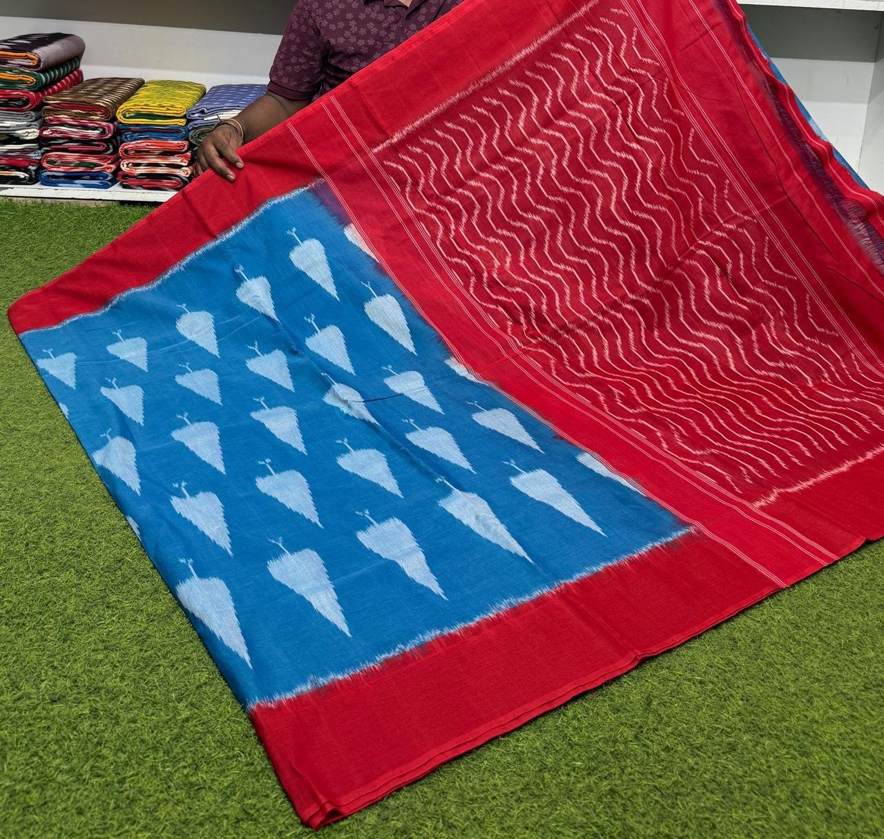 Cotton Saree - PSRGG01-ICTSDZDCD-32