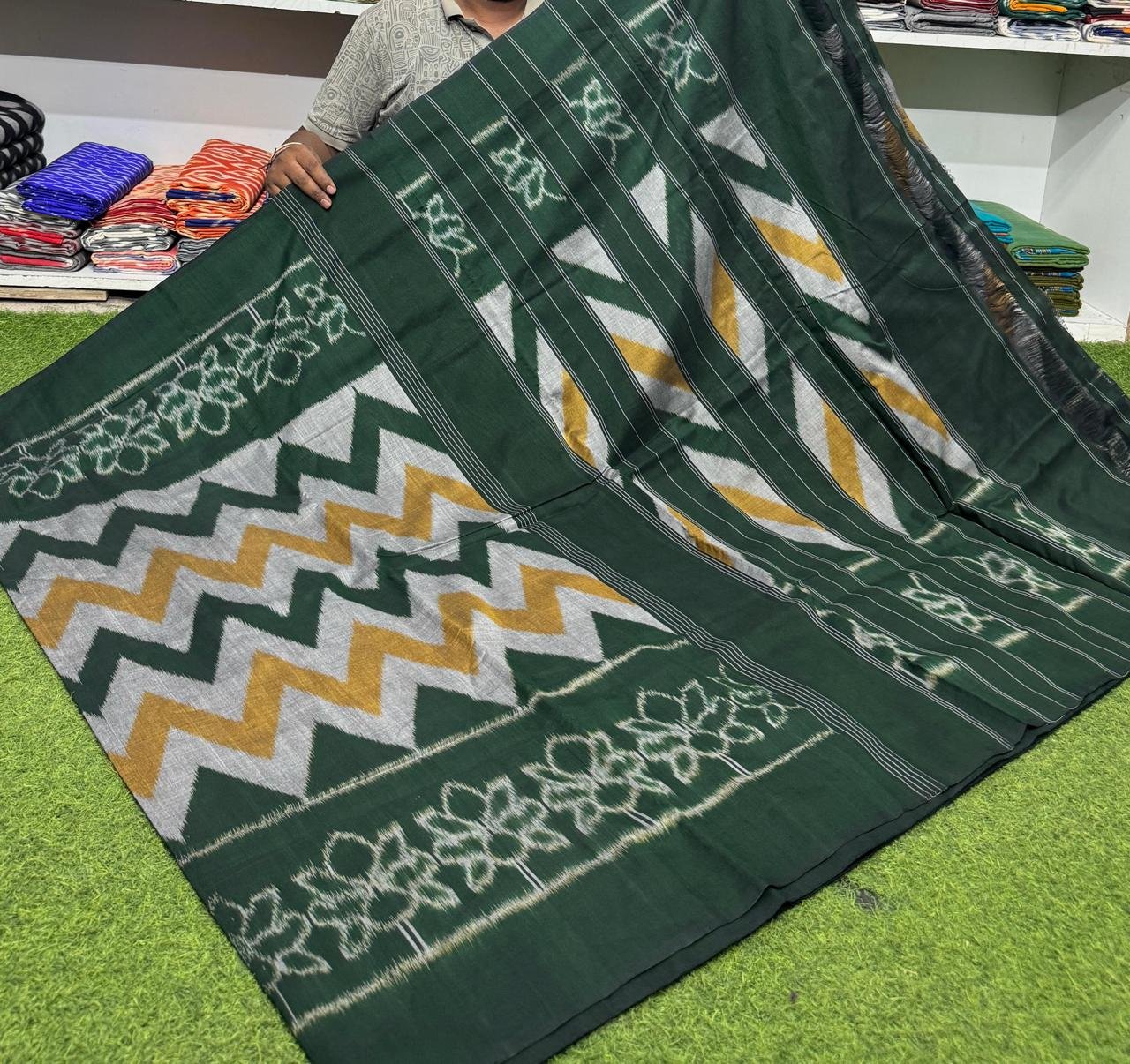 Cotton Saree - PSRGN13-ICTSDZDCD-31