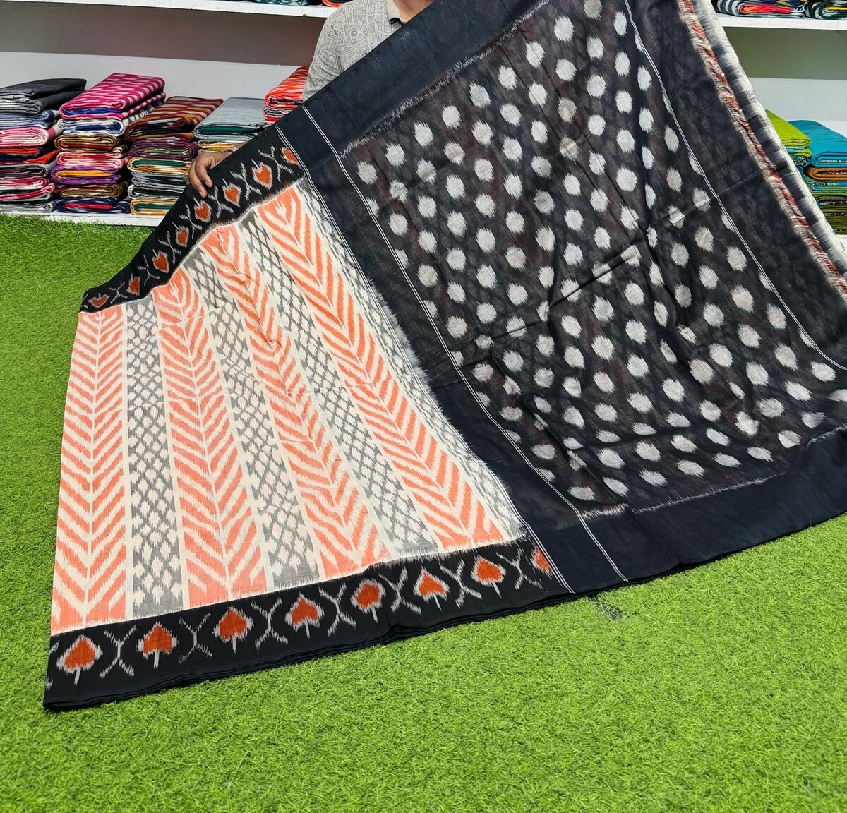 Cotton Saree - PSRGY07-ICTSDZDDD-04