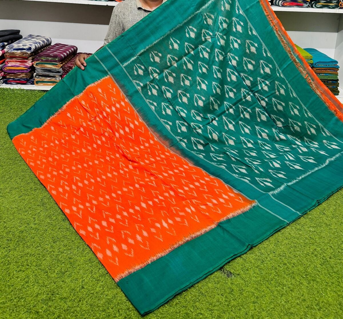 Cotton Saree - PSRGY07-ICTSDZDDD-12