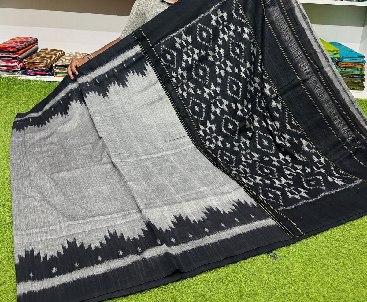Cotton Saree - PSRGY07-ICTSDZDDD-13