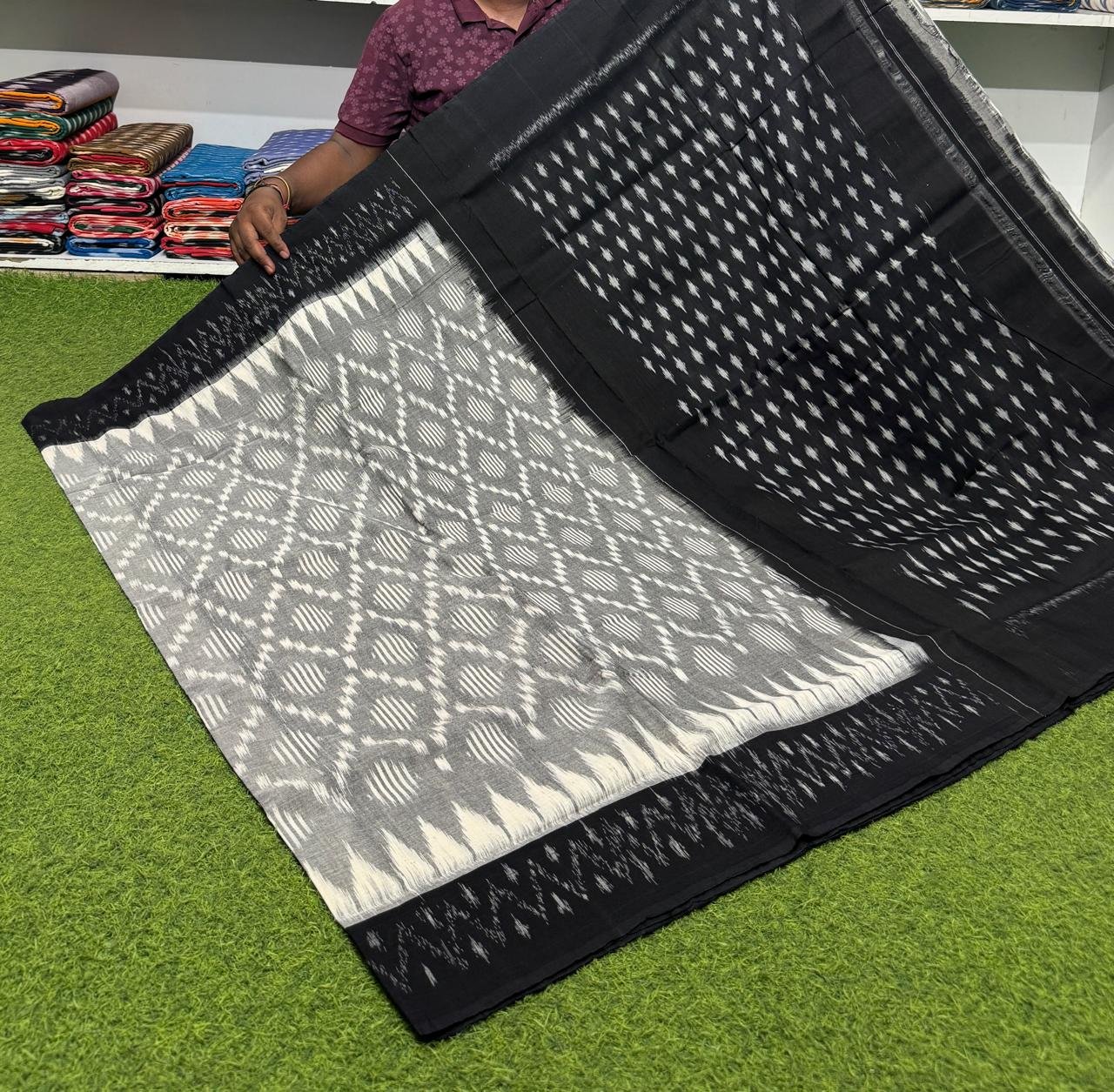 Cotton Saree - PSRGY19-ICTSCZDCD-59