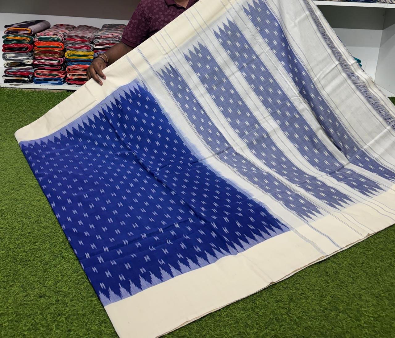 Cotton Saree - PSRGY19-ICTSCZDCD-74