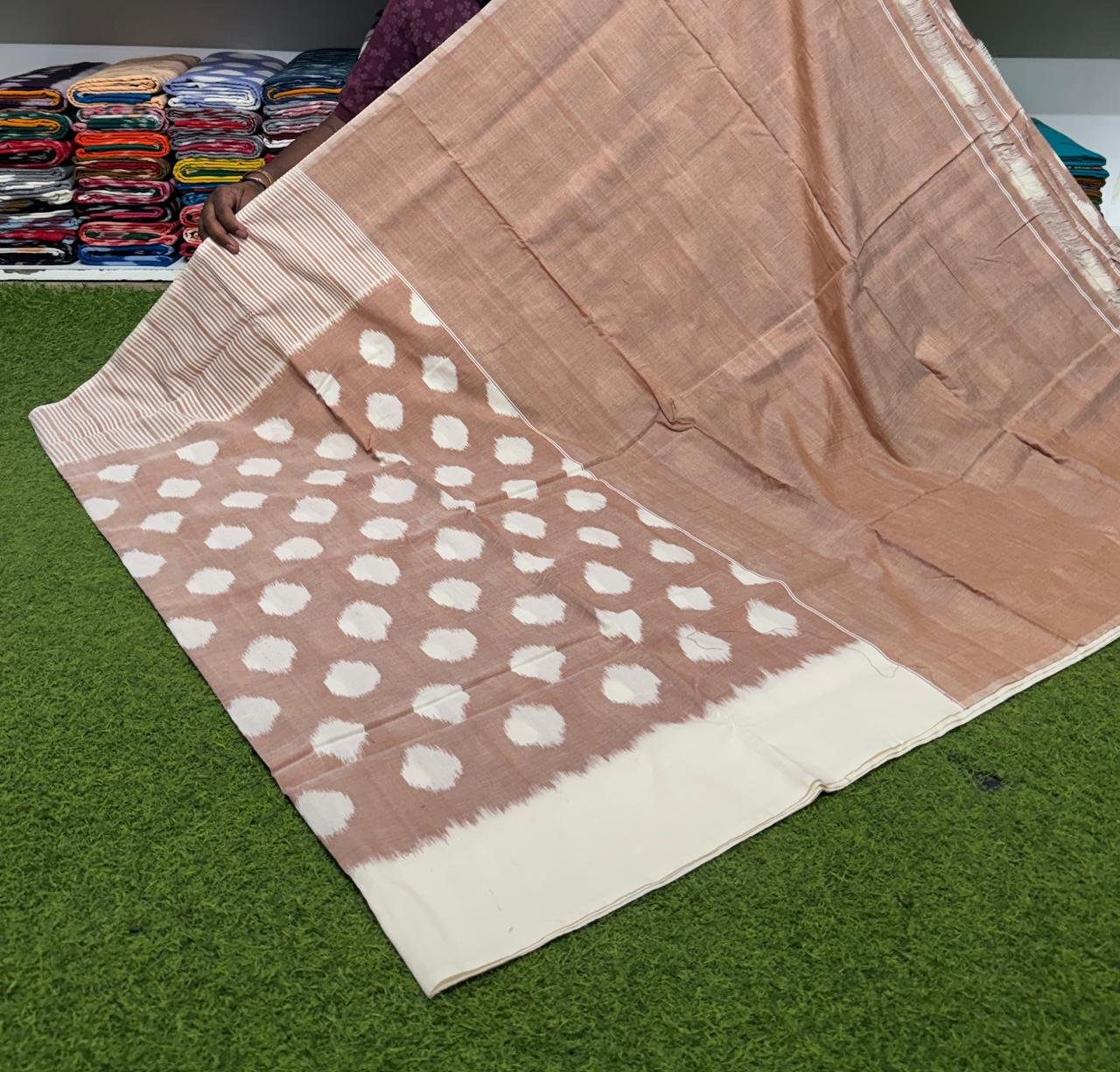 Cotton Saree - PSRGY19-ICTSCZDCD-82