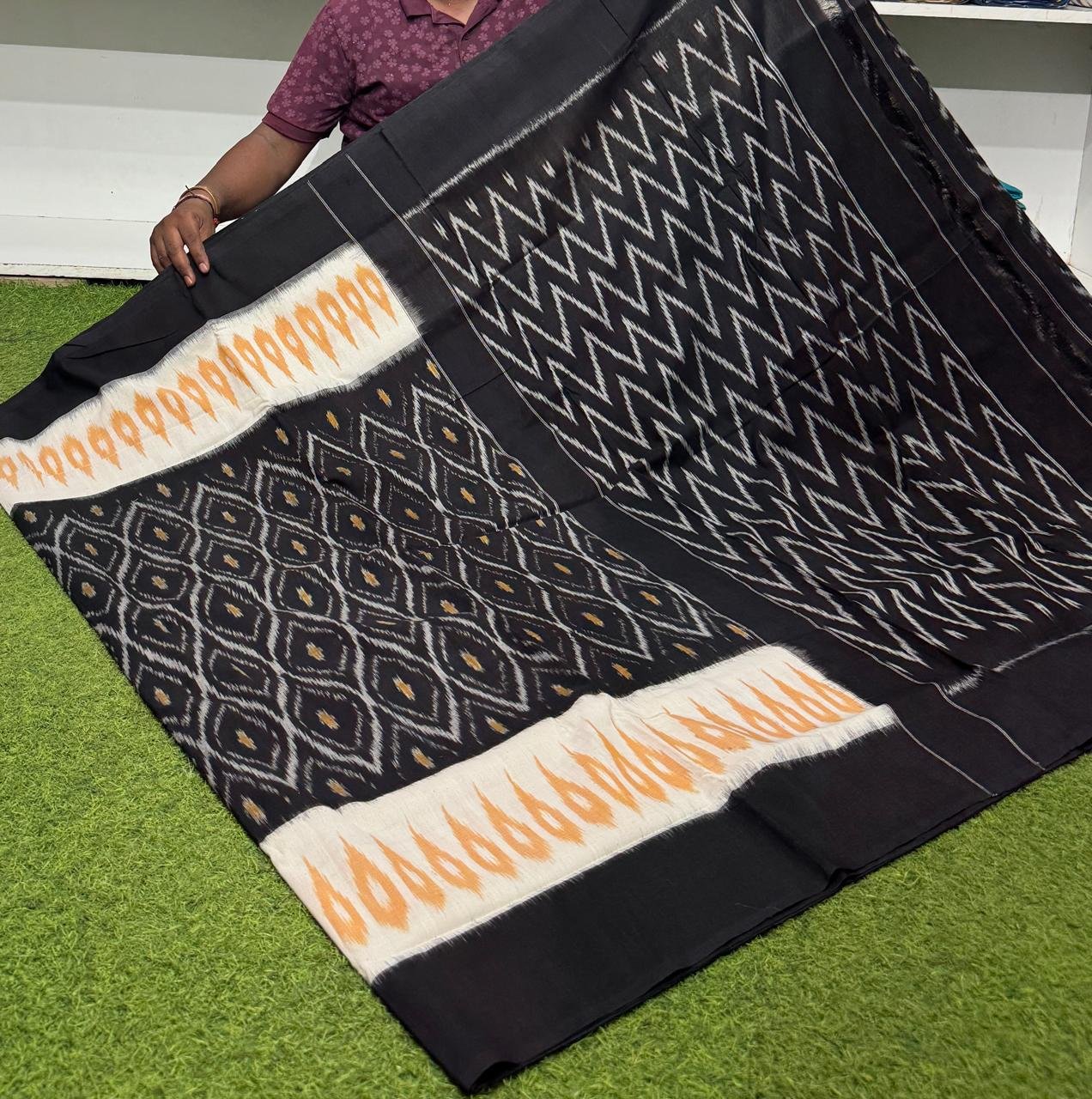 Cotton Saree - PSRGY21-ICTSDZDCD-47