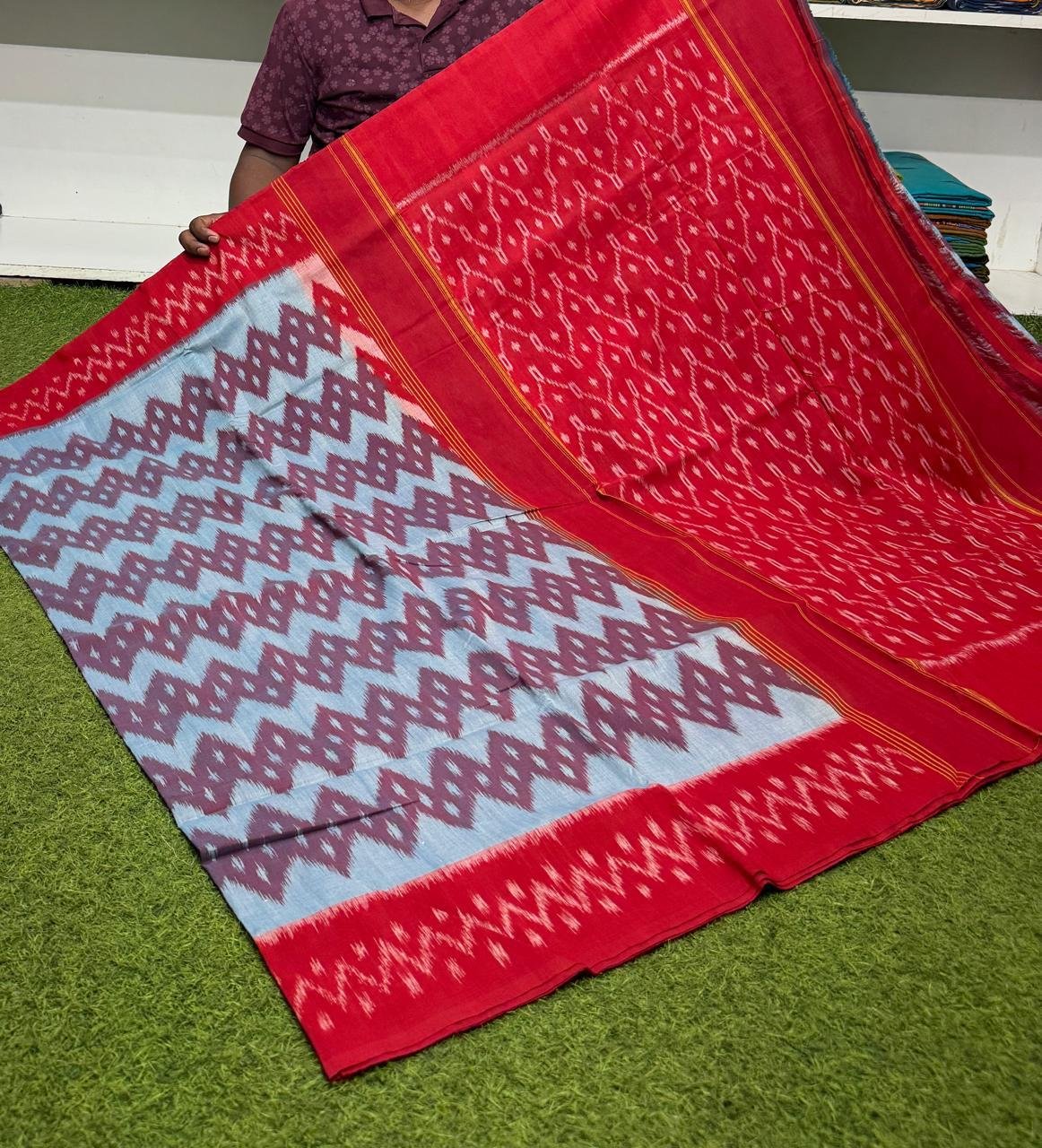 Cotton Saree - PSRGY21-ICTSDZDCD-49
