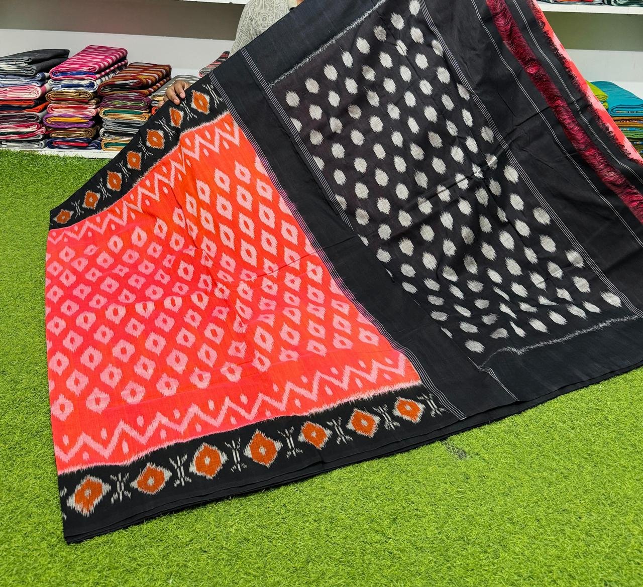 Cotton Saree - PSRGY21-ICTSDZDCD-54