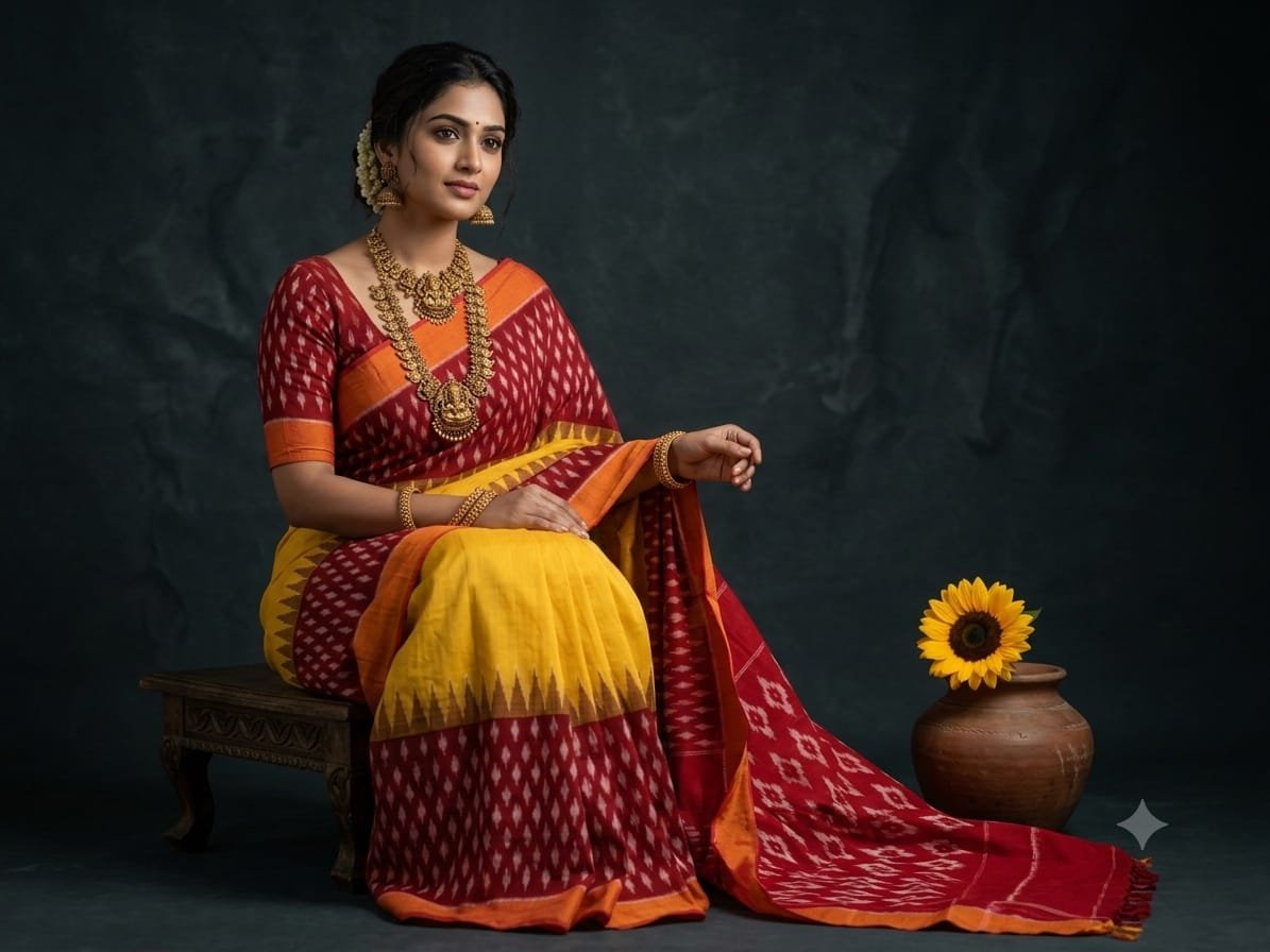 Cotton Saree - PSSIG03-ICTSCZCCD-29