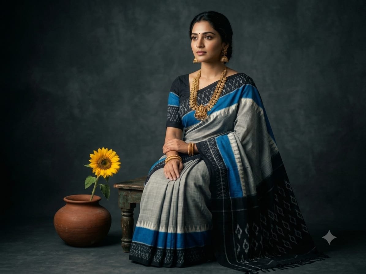 Cotton Saree - PSSIG03-ICTSCZCCD-33