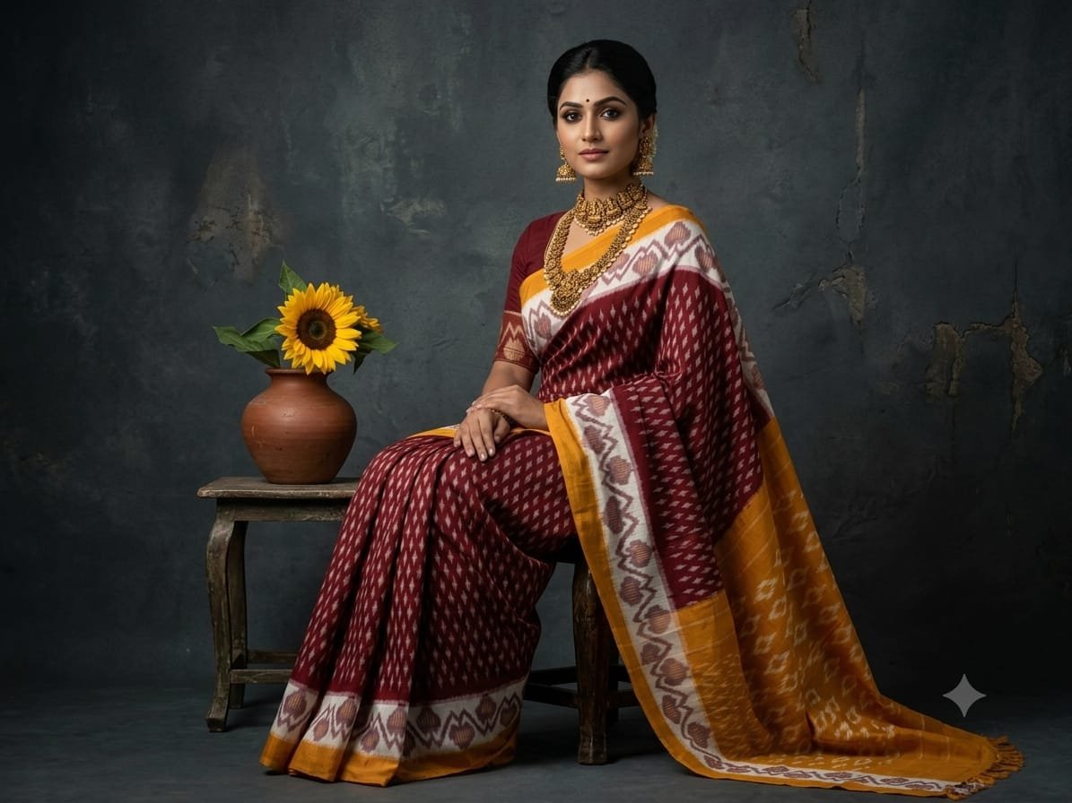 Cotton Saree - PSSIG03-ICTSCZCCD-34
