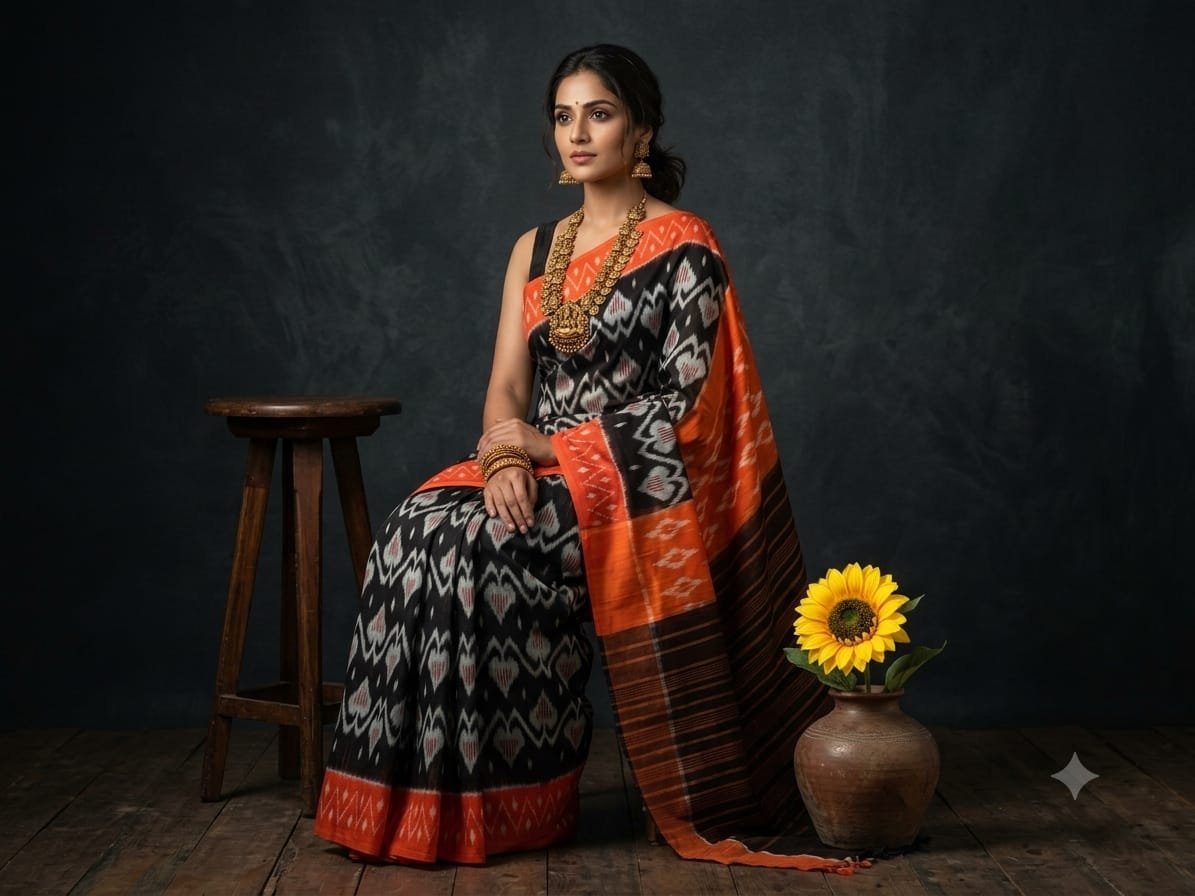 Cotton Saree - PSSIG03-ICTSCZCCD-37