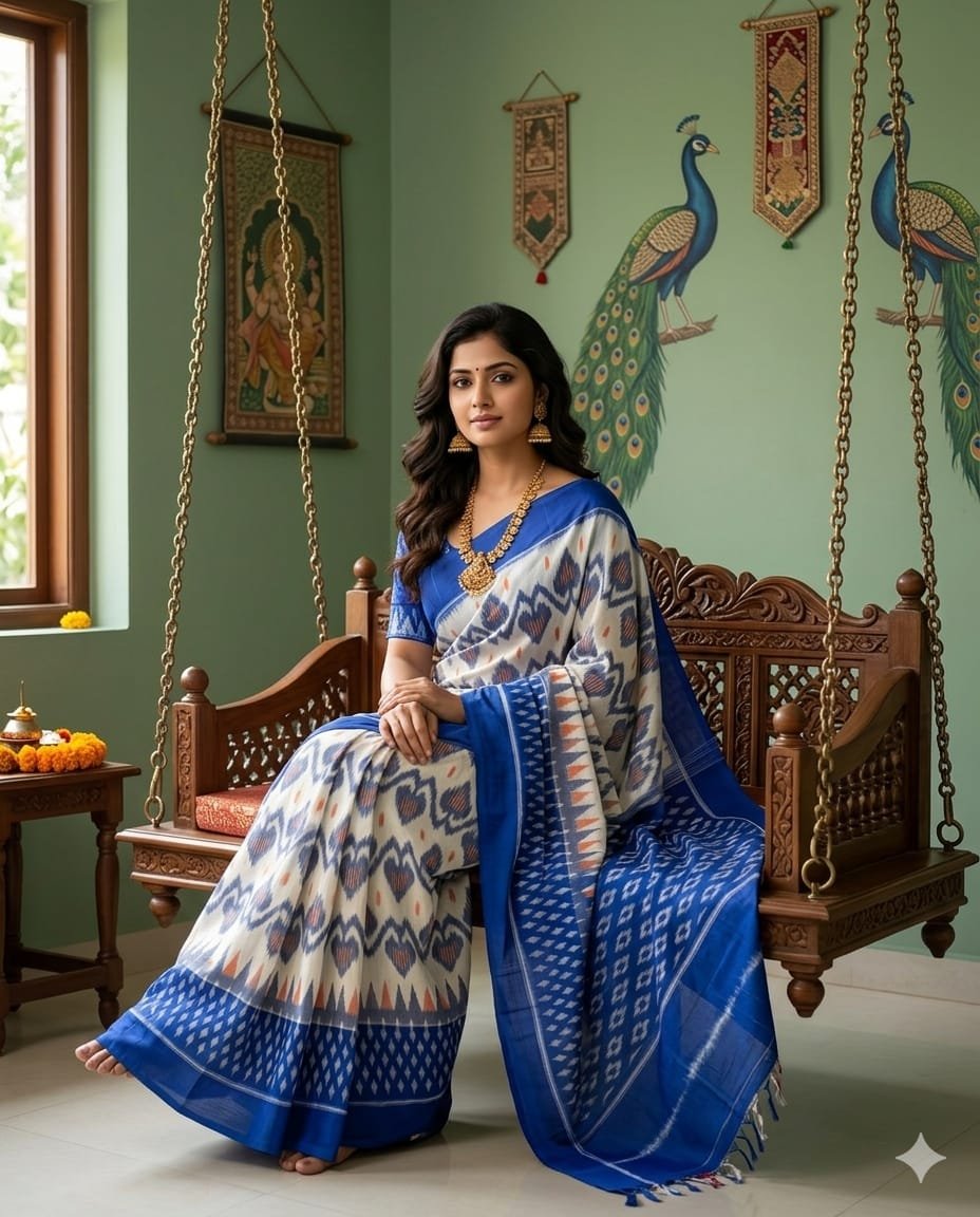 Cotton Saree - PSSIN03-ICTSDZDCD-13