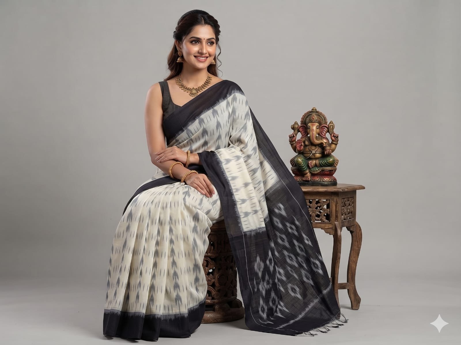 Cotton Saree - PSSIO24-ICTSDZXCD-03