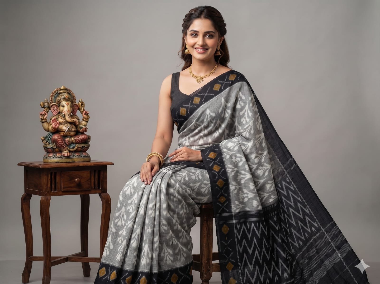 Cotton Saree - PSSIO24-ICTSDZXCD-12