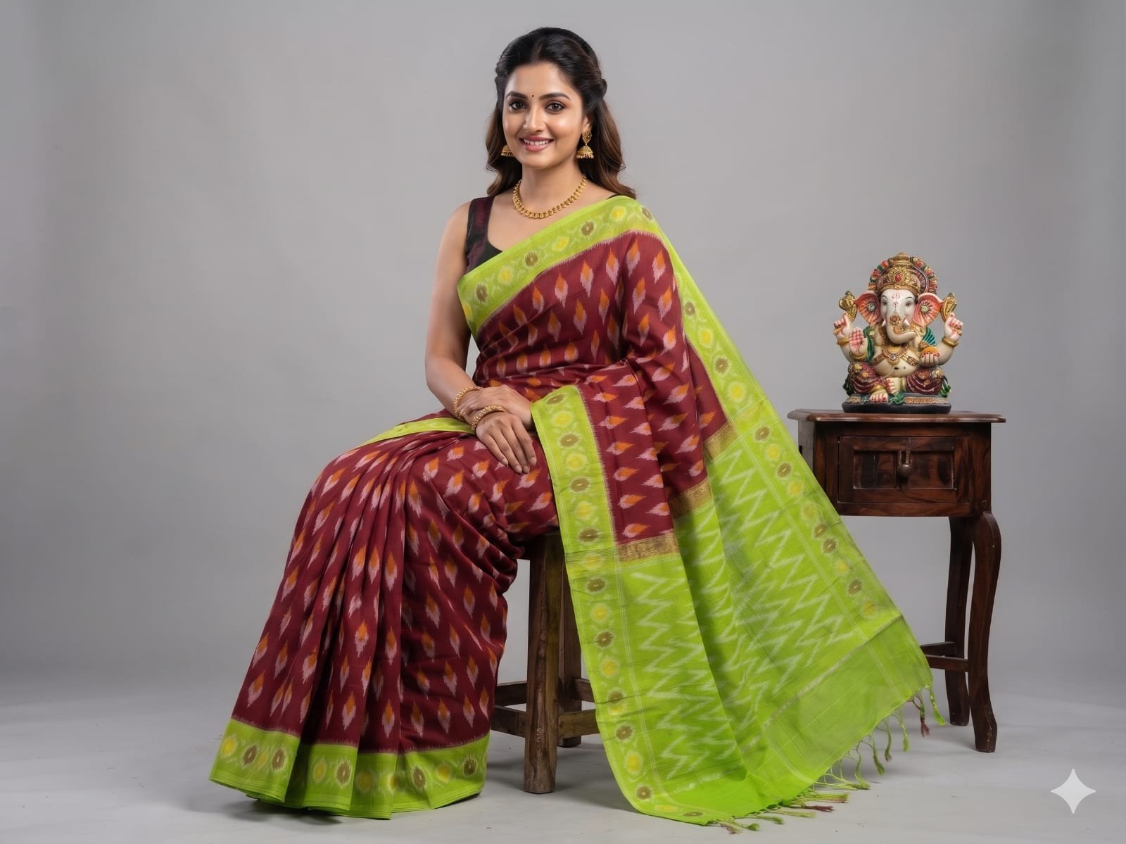 Cotton Saree - PSSIO24-ICTSDZXCD-17