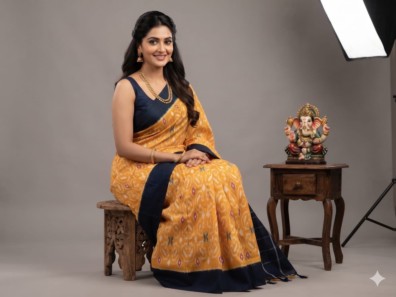 Cotton Saree - PSSIO24-ICTSDZXCD-19