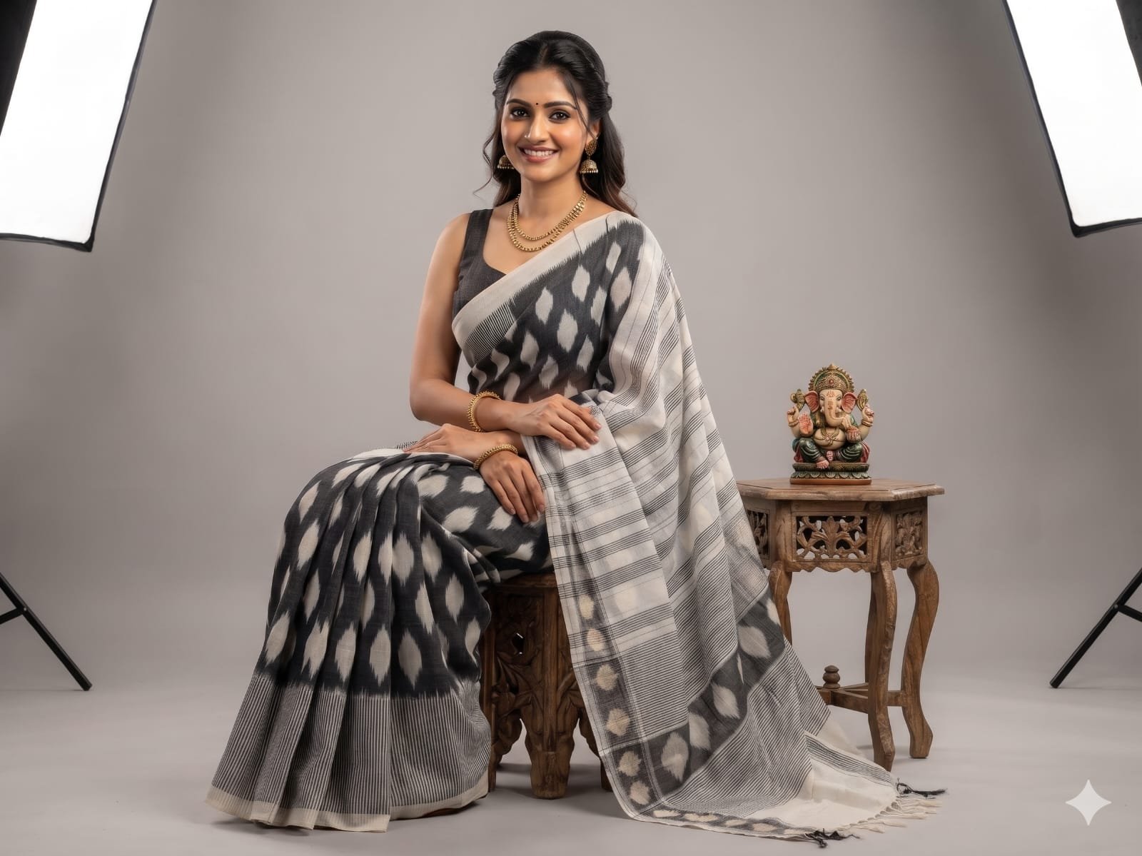 Cotton Saree - PSSIO24-ICTSDZXCD-20