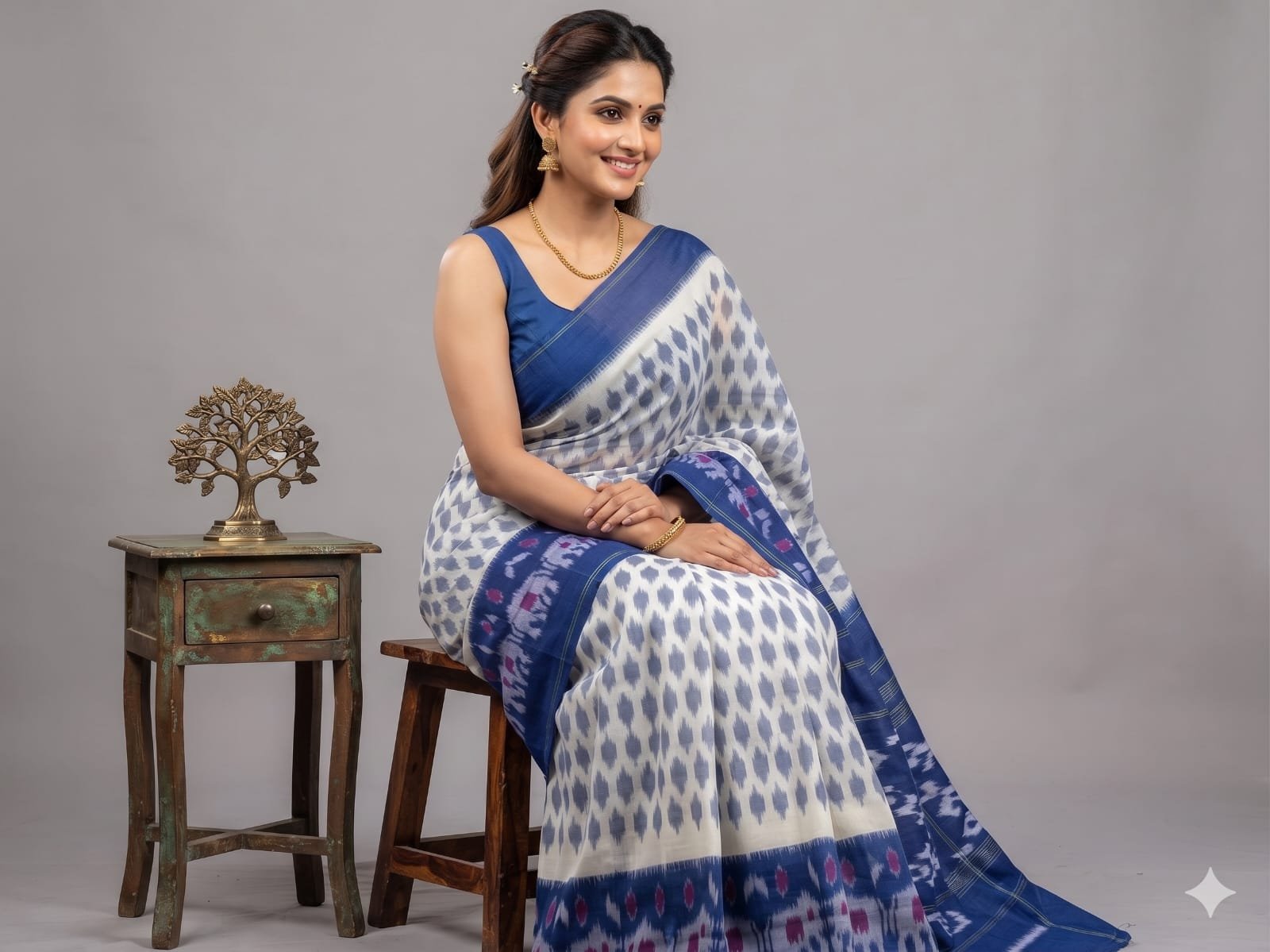 Cotton Saree - PSSIO24-ICTSDZXCD-27