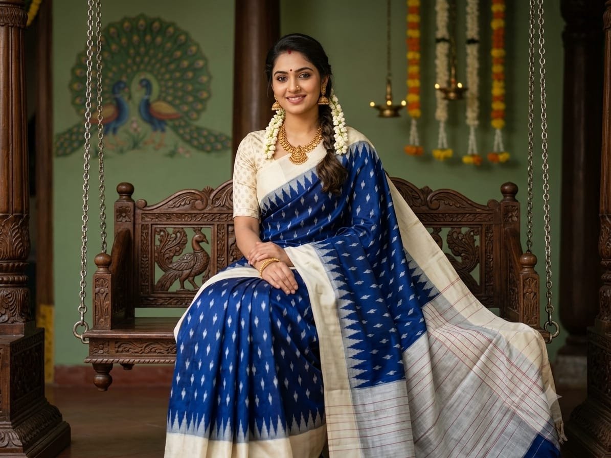 Cotton Saree - PSSIS16-ICTSDZECD-05