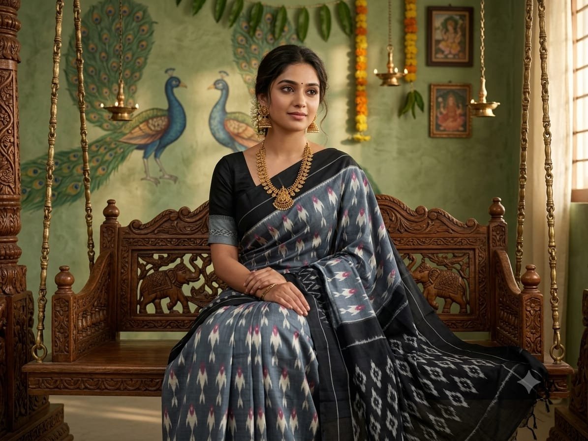 Cotton Saree - PSSIS16-ICTSDZECD-10