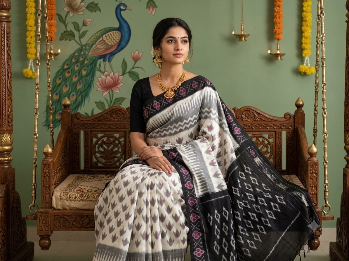 Cotton Saree - PSSIS16-ICTSDZECD-11