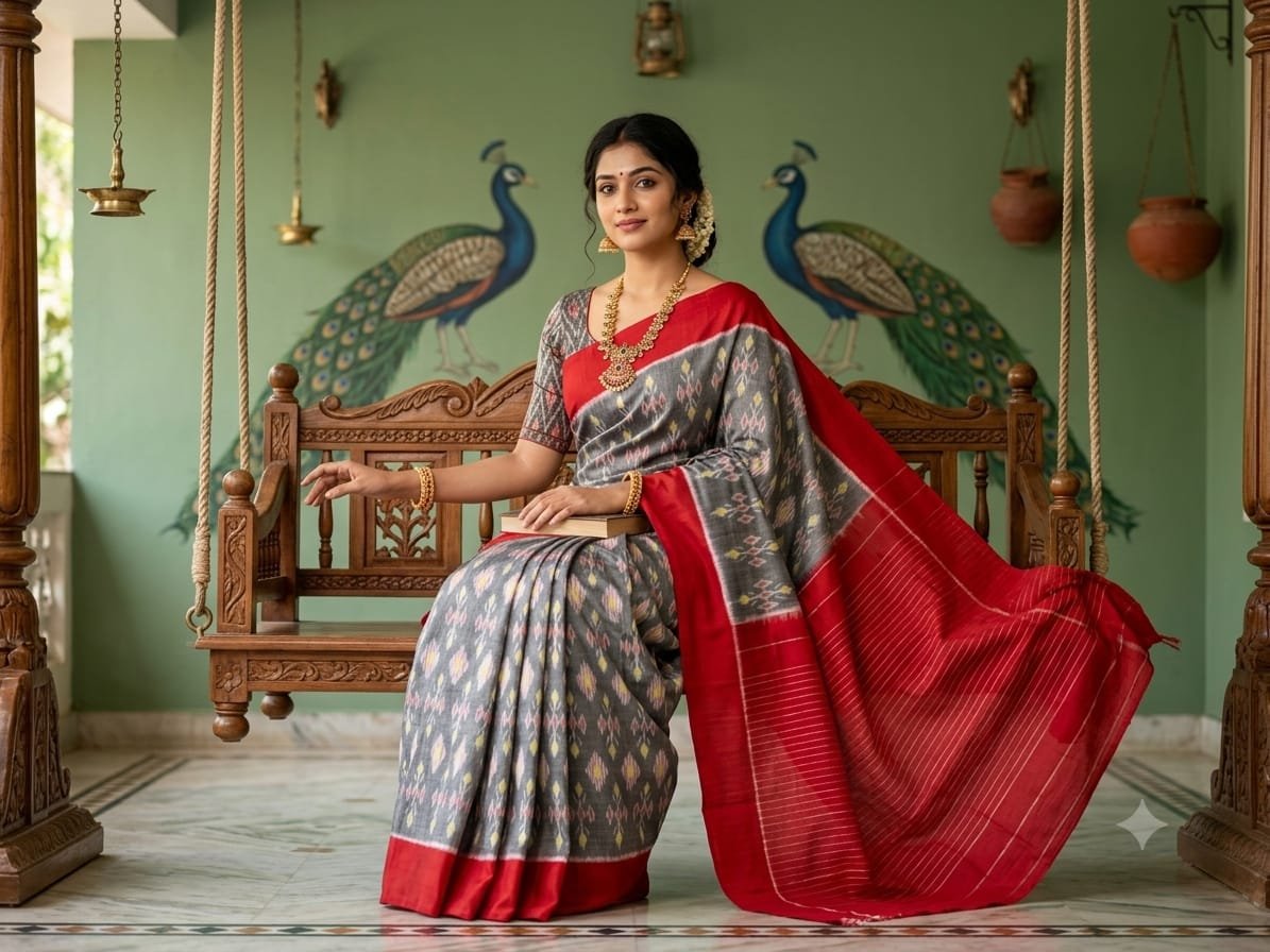 Cotton Saree - PSSIS16-ICTSDZECD-22