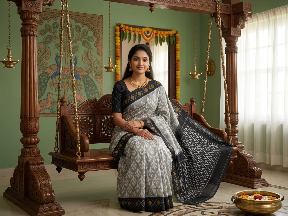 Cotton Saree - PSSIS16-ICTSDZECD-32